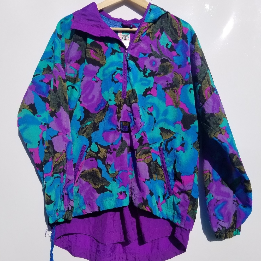 Vintage Womens Windbreaker Light Jacket